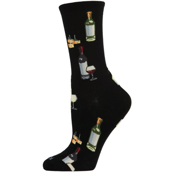 MeMoi Wine and Cheese Bamboo Blend Crew Socks - Mens - Male