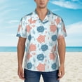 thumbnail image 4 of Goofa Sea Turtle Hawaiian Shirt for Men, Unisex Summer Beach Casual Short Sleeve Button Down Shirts,Aloha Tropical Floral print shirt-, 4 of 9