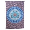 thumbnail image 1 of Sky Blue Peacock Mandala Tapestry Twin Size Boho Beach Throw Dorm Room Indian Wall Hanging Art Bedspread Outdoor Picnic Blanket by Oussum, 1 of 2