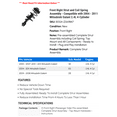 thumbnail image 2 of Front Right Strut and Coil Spring Assembly - Compatible with 2004 - 2011 Mitsubishi Galant 2.4L 4-Cylinder 2005 2006 2007 2008 2009 2010, 2 of 2