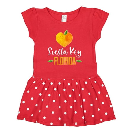 

Inktastic Siesta Key Florida Orange in Heart Gift Baby Girl Dress
