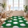 thumbnail image 3 of Design&I 6'x9' Ultra Soft Area Rug, Greens Pin Motif Dimpled Border Championship Crossed Golf Fairway Refined None Fluffy Washable Non Shedding for Guest Room Bedroom Living Room, 3 of 7
