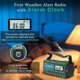 thumbnail image 2 of Emergency Weather Radio,AM/FM/ Hand Crank Solar Powered 10000mAh Phone Charger Radio,LCD Display Alarm Clock, 2 of 5