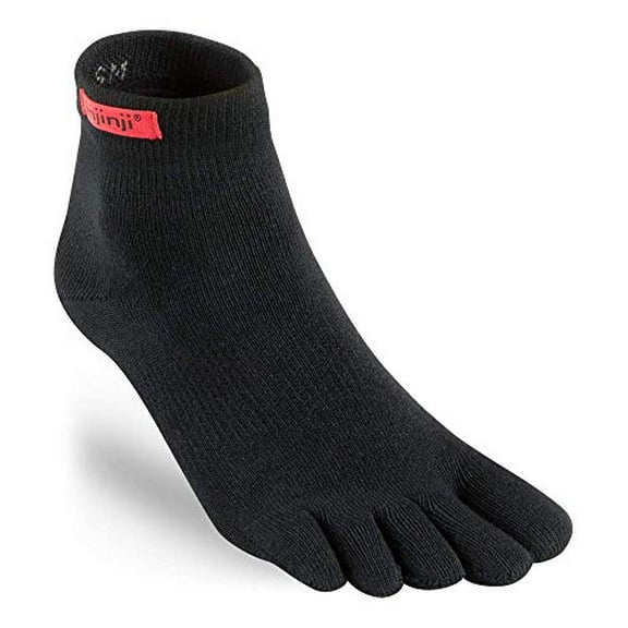Injinji 20 Mens Sport Mini Crew Toesocks, Black, Large