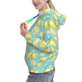 thumbnail image 2 of Fotbe Yellow Lemon Pattern Womens Long Sleeve Hoodie, Pullover Hooded Sweatshirt, Kangaroo Pocket Hoodie with Eye-catching Drawstrings-X-Large, 2 of 7