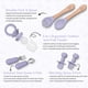 thumbnail image 4 of Set de alimentación para bebés o'Doe, 17 piezas, silicona, color morado, V2, 4 of 7