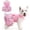 Pink, variant on HQREA Dog Dress Pet Clothes for Small Dogs Girl Cute Bowknot Holiday Dog Tulle Skirts with D-Ring Doggie Princess Outfits