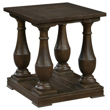 Plethoria Home Coffee Rectangular Top End Table with Turned Legs