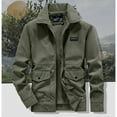 thumbnail image 6 of Pejock Men's Acrylic Jacket - Solid Color Winter Coat with Zipper Pockets, Turn Down Collar Long Sleeve Hoodless Outerwear for Casual Daily Wear, 6 of 8