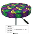 thumbnail image 4 of Daiia Mardi Gras Carnival3 Stool Covers Round,Round Bar Stool Covers Waterproof Bar Chair Covers Washable Stool Cushion Slipcover for 12-14 Inch Chair-12 inch, 4 of 7