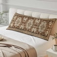 thumbnail image 4 of Brown Boho Body Pillow Covers, Retro Western Rustic Ethnic Tribal Patterns Soft Throw Pillow Cases with Invisible Zipper, Decorative Pillowcase Pillows Protectors for Sofa Bed Couchair 20"x54", 4 of 9