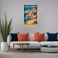 thumbnail image 5 of Los Cabos Retro Travel Poster Vintage Mexican Tourism with The Arch & Beaches Print Poster, 5 of 8