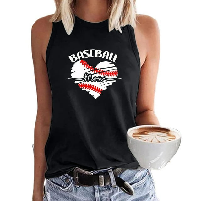 EQWLJWE Femmes Sans Manches Tops Summer Réservoir Tops for Women Femmes Haut Sans Manches V-Cou Pull Veste d'Impression