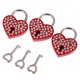 thumbnail image 4 of Set de 3 Piezas Bloqueo de apariencia Lve de Diamante de Imitación Armario de Color Rojo Gloria  Candado, 4 of 9