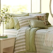 Home Trends Reversible Mini Comforter Set, Green Stripe