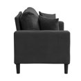 thumbnail image 4 of 57-Inch Dark Gray Loveseat Sofa, 2-Seater Upholstered Corduroy Couch, Modern Small Space Saving Sofa for Living Room, Bedroom, Apartment, 4 of 9