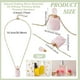 thumbnail image 2 of Collar con colgante de frasco de perfume de piedra, cuarzo rosa natural y aceite esencial. Collar con colgante rectangular de vial con cadena dorada., 2 of 9