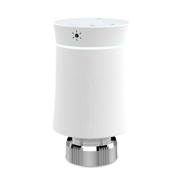La válvula termostática del radiador Tuya ZigBee funciona con Alexa Google Assistant (blanco)