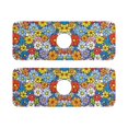 thumbnail image 7 of Yayeee Faucet Mat for Kitchen Sink 14.7" Diatomite Long Splash Guard Pad, Floral Fiesta, 2 Pack, 7 of 7
