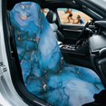 thumbnail image 3 of XYZCANDO Blue Marble with Gold Veins Pattern Breathable Car Seat Cover, Washable Stain Resistant Machine Washable Versatile Car Seat Towel for Cars, 3 of 11