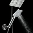 DreamSpa UltraLuxury 9Inch Square Rainfall Combo with PushControl Handheld Shower and Low