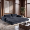 thumbnail image 2 of 76" Convertible Futon Sofa Bed,Folding Boneless Floor Couch with Deep Seat,Cloud Corduroy Fold Out Sleeper Sofa with Memory Foam Cushion for Living Room,Bedroom,Dark Gray, 2 of 6