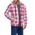 thumbnail image 2 of Naloa Plaid Heart Men’s Hoodies, Zip up Hoodie, Sweatshirts,Hoodies for Men Sizes S-3XL-XX-Large, 2 of 5