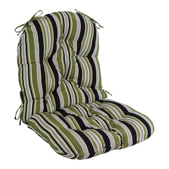 Blazing Needles 48-inch by 24-inch Patterned Outdoor Spun Polyester Swivel Rocker Cushion