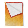 thumbnail image 2 of Geometric Soft Flannel Fleece Throw Blanket, Ombre Geometric Triangle Shape by Digital Gradient Modern Retro Style, Cozy Plush for Indoor and Outdoor Use, 50" x 70", Orange Yellow Cream, by Ambesonne, 2 of 5