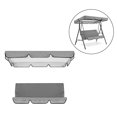 thumbnail image 3 of facefd Waterproof Swing Canopy Awning Kit Outdoor Garden Set Replacement Swing Chair Cover Gray, 3 of 9