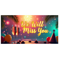 thumbnail image 2 of Teal Background We Will Miss You Banner Party Decoration with Balloons Sparklers and Champagne Glasses for Farewell Party Retirement Party Departure Party Photo Booth Decor, 2 of 7