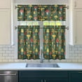 thumbnail image 3 of Mushroom (37) Kitchen Curtain Valance 3 Piece Home Curtains and Valance Set Curtain Sink Window Decor Window Treatment Tier 27.5x36 Length, 3 of 6