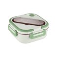 thumbnail image 2 of MORESEC Stainless Steel Lunch Box Bento Lunch Box For Adults And Students Reusable Lunch Box Insulated Lunch Containers With Spoon Chopsticks And Phone Stand Clearance, Green, 2 of 6