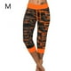 thumbnail image 3 of Mujeres Pantalones de yoga interior deportes al aire libre Pantalones recortados Ejercicio de correr cordón ajustable Cintura Leggings Gimnasio Ropa Naranja M kenally OD003018-20, 3 of 7