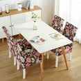 thumbnail image 3 of Artistic Wildflower Hummingbird Bloom Tropical Flower and Leaves Dining Chair Covers Set of 4 Washable Polyester Stretch Slipcovers Removable Protector for Farmhouse, 3 of 7