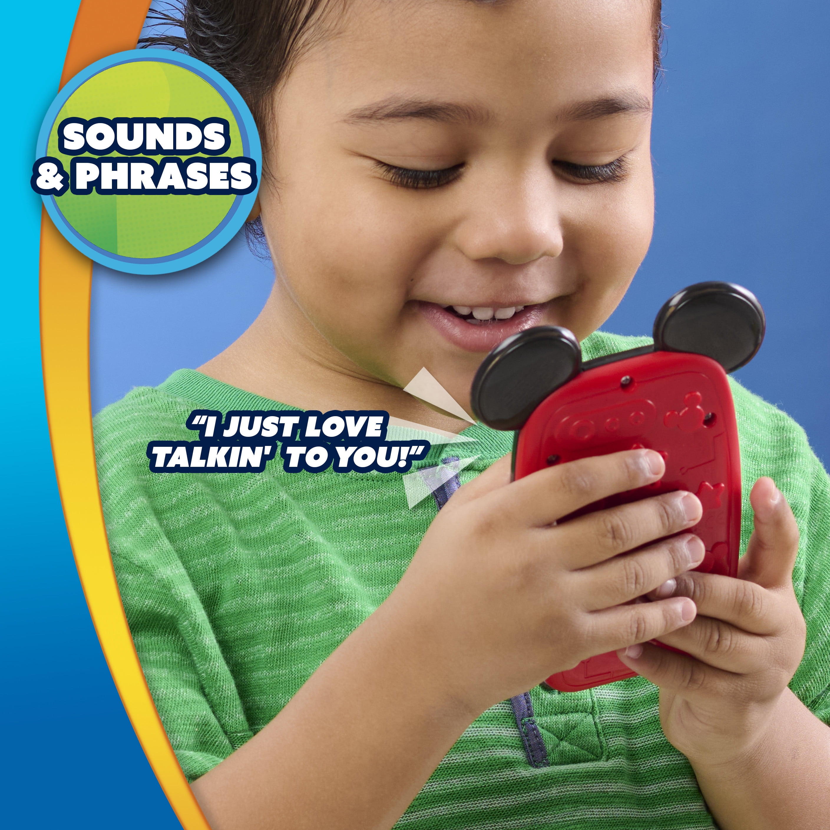 Disney Jr. Mickey Mouse Clubhouse 6-inch Mobile Phone, Interactive Toy Phone for Kids Ages 3 and up