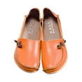 thumbnail image 2 of AUDeals Women Genuine Leather Shoes, Soft Casual Slip On Shoes, Non Slip Low Top Platform Shoes for Daily Wear (Orange, 14), 2 of 3