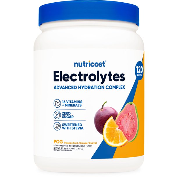 Nutricost Electrolytes Advanced Hydration Powder (POG) 120 Servings