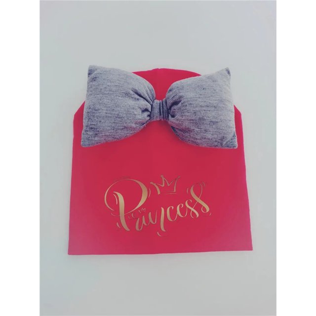 Gorro con lazo para recién nacido, gorro de invierno con letras de Príncipe, princesa dorada, corona