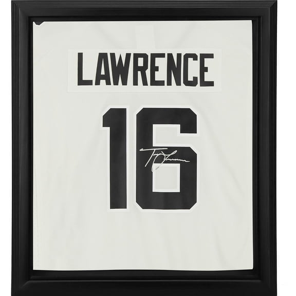 Trevor Lawrence Jacksonville Jaguars Autographed Framed White Nike Game Jersey Shadowbox