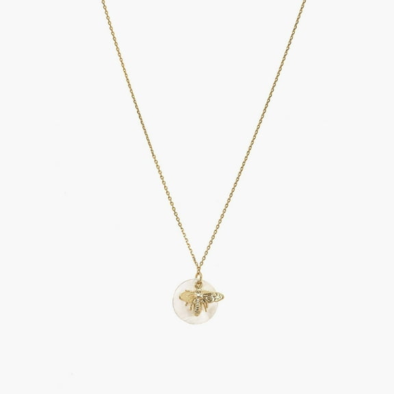 Bearfruit Jewelry Sterling Silver 18k Gold Plated Bee Cultured Pearl Necklace
