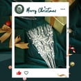 thumbnail image 4 of 12 Pack Artificial Glitter Berry Stem Ornaments 17 inch Fake Christmas Picks Decorative White Glittery Twigs Sticks Branches for Xmas Tree Vase DIY Wreath Crafts Home Decor, 4 of 8