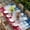 Blue, variant on Blue White Red Table Cloths for 6 Foot Rectangle Tables, Tie-dye American Flag Star Abstract Patio Waterproof Elastic Fitted Tablecloths, Washable Rectangular Table Cover for Camping