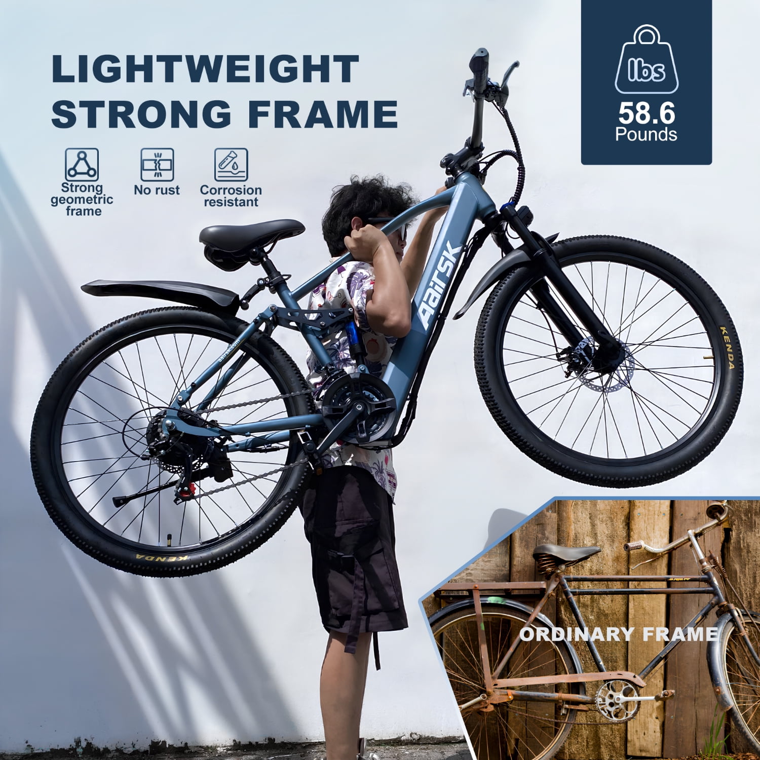26"Electric Mountain Bike for Adults, 400W 25MPH 40 Miles , 36V 13AH ,City Commuting E-bike