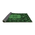 thumbnail image 2 of Ahgly Company Indoor Square Medallion Emerald Green French Area Rugs, 3' Square, 2 of 4
