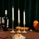 thumbnail image 1 of Juego de candelabros de hierro forjado de 3 • Candelabros de aleación de aluminio y metal • Plata, negro, rosa dorado, amarillo • 8,66x8,27x2,76 pulgadas • Decoración navideña para bodas de la cena, 1 of 6