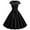 Black, variant on LUXUR Women Solid Color Swing Dresses Casual Holiday Midi Dress Royal Blue L