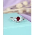 thumbnail image 2 of HeartsAndYou 1.2ct Natural Ruby & Diamond Wedding Band Curved Stackable 14k SOLID White Gold, 2 of 9
