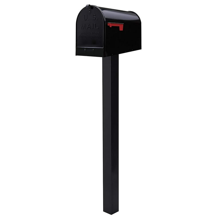 Gibraltar Mailboxes Stanley Extra Large, Steel, Post Mount Mailbox, Black, ST200B00 Gibraltar Mailboxes Stanley Extra Large, Steel, Post Mount Mailbox, Black, ST200B00