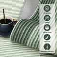 thumbnail image 3 of Area Rug – 8x10 Washable Modern Abstract – Non-Slip, Non-Shedding – Low-Pile Minimalist Bordered – Foldable Soft – Living Room, Bedroom & Dining Room – Indoor, Green, 3 of 7